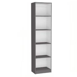 42.40 In. W X 11.70 In. D X 71.10 In. H White Particle Board Freestanding Linen Cabinet With 10 Shelves In Gray / White