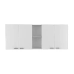 Wall Cabinet 19 In. H, 2-Doors, 2-internal Shelves, White / Light Gray 10 Wall Cabinet 19 In. H, 2-Doors, 2-internal Shelves, White / Light Gray -Tahanbath multicolor tahanbath pantry organizers z b097133158 1f 1000