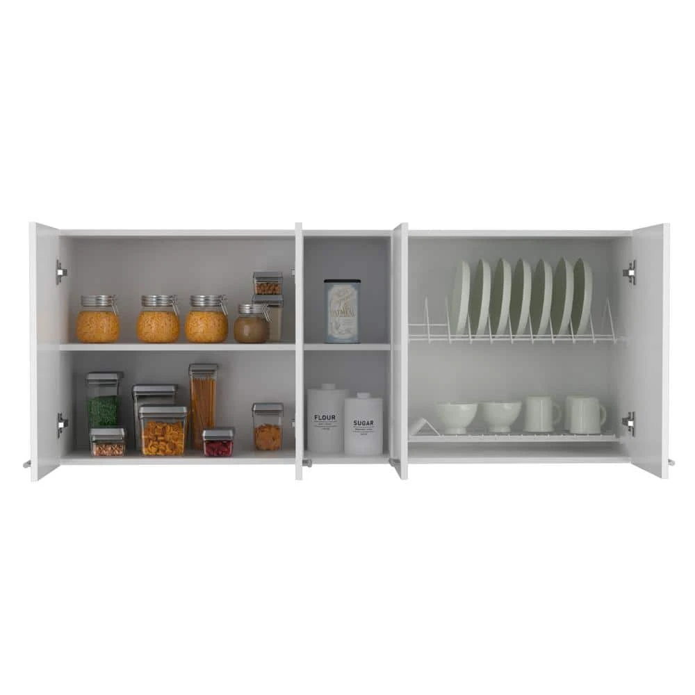 Wall Cabinet 19 In. H, 2-Doors, 2-internal Shelves, White / Light Gray 7 Wall Cabinet 19 In. H, 2-Doors, 2-internal Shelves, White / Light Gray - Image 7