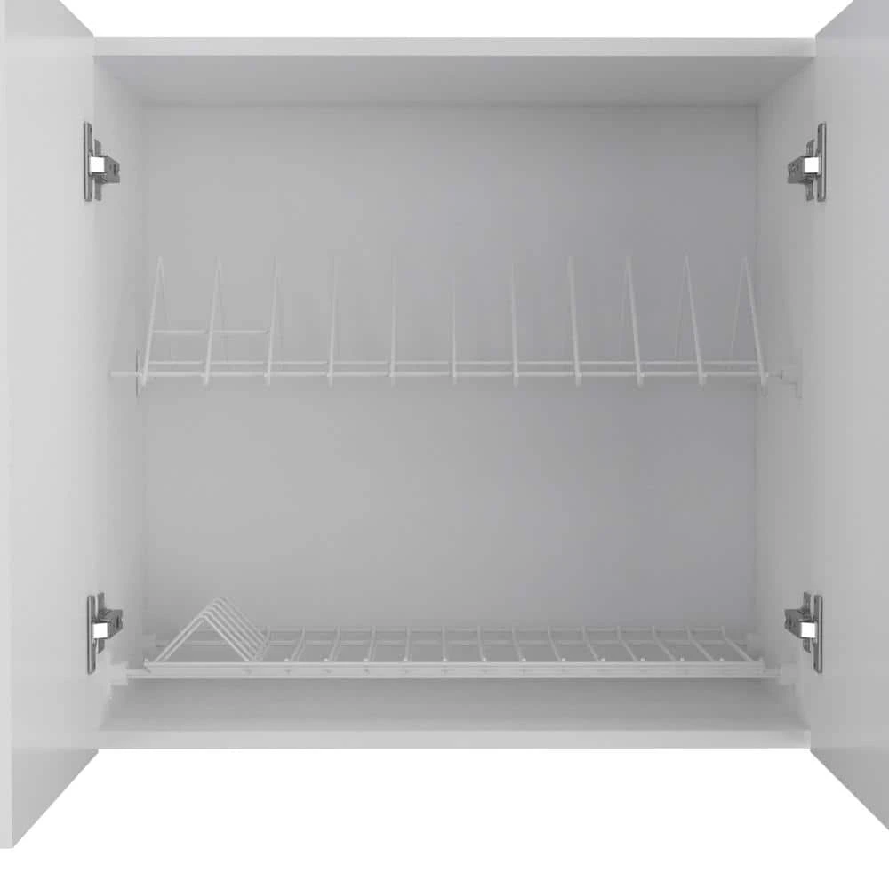 Wall Cabinet 19 In. H, 2-Doors, 2-internal Shelves, White / Light Gray 5 Wall Cabinet 19 In. H, 2-Doors, 2-internal Shelves, White / Light Gray - Image 5