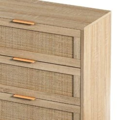 15.75 In. Wx 51.18 In. Dx 29.53 In. H Multi-Colored Particle Board Freestanding Linen Cabinet In Natural -Tahanbath natural tahanbath linen cabinets z w75784346 fa 1000