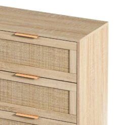 43.31 In. 6-Drawers Rattan Storage Cabinet Rattan Drawer, For Bedroom, Living Room, Natural -Tahanbath natural tahanbath pantry organizers z w75784347 c3 1000