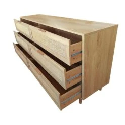 59.06 In. 6-Drawers Rattan Storage Cabinet Rattan Drawer, For Bedroom, Living Room, Natural -Tahanbath natural tahanbath pantry organizers z w757p151920 1f 1000