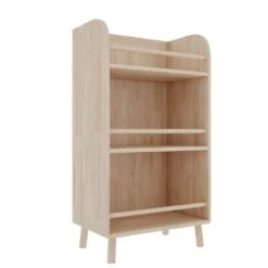 11.50 In. W X 19.69 In. D X 36.61 In. H Yellow Wood Freestanding Linen Cabinet With 3-Shelves For Room In Natural -Tahanbath natural wood tahanbath linen cabinets ct xl p271752 1f 1000