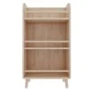 11.50 In. W X 19.69 In. D X 36.61 In. H Yellow Wood Freestanding Linen Cabinet With 3-Shelves For Room In Natural
