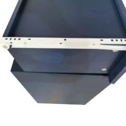 Functional 2-Door 3-Drawer Cabinet With Carved Effect, For Bedroom, Living Room, Office, Easy Assembly, Navy Blue -Tahanbath navy blue tahanbath pantry organizers z w757p144374 76 1000