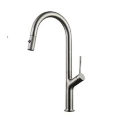 Single Handle Pull Down Sprayer Kitchen Faucet In Nickel