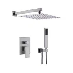 Single Handle 1-Spray Shower Faucet 2 1.8 GPM In Cement Nickel