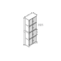 72.4 In. Tall Oak Storage Cabinet: 8 Doors, 4 Shelves For Living Room, Kitchen, Dining Room And Office -Tahanbath oak tahanbath pantry organizers z w1758p211012 44 1000