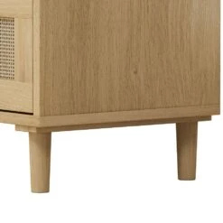 31.50 In. 3-Drawers Rattan Storage Cabinet Rattan Drawer, For Bedroom, Living Room, Dining Room, Hallways, Oak -Tahanbath oak tahanbath pantry organizers z w757104009 76 1000