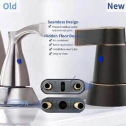 4 In. Centerset 2-Handle Bathroom Sink Faucet Vanity Faucet Bathroom Faucet In Oil Rubbed Bronze -Tahanbath oil rubbed bronze centerset bathroom faucets x dr 4053 orb 4f 1000