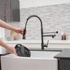 Single Handle Pull Down Sprayer Kitchen Faucet Single-Hole Brass Sink Basin Faucet In Oil Rubbed Bronze -Tahanbath oil rubbed bronze pull down kitchen faucets x xy 191 33orb 50 1 us 1f 1000