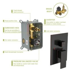 Single Handle 1-Spray Tub And Shower Faucet 1.8 GPM In Oil-Rubbed Bronze Valve Included -Tahanbath oil rubbed bronze tahanbath bathtub shower faucet combos z w124381894 4f 1000