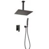 1-Spray Patterns Shower Head With Dual Wall Mount 1.5 GPM In Oil Rubbed Bronze