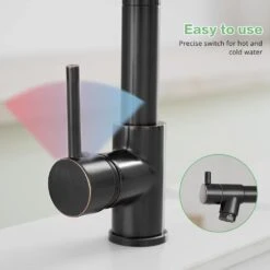 Commercial Kitchen Faucet With Pull Down Sprayer, Single Handle Single Lever Kitchen Sink Faucet -Tahanbath oil rubbed bronze tahanbath pull down kitchen faucets z w1932p155917 fa 1000