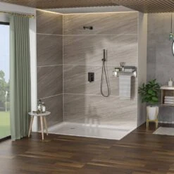 Dual Shower Head-12 In. Wall Mounted Square Shower System With Rough-in Valve, Oil Rubber Bronze -Tahanbath oil rubbed bronze tahanbath wall bar shower kits z w124381737 4f 1000