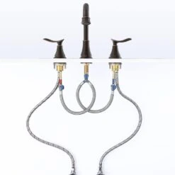 8 In. Widespread 2-Handle Bathroom Faucet With Drain Assembly In Oil Rubbed Bronze -Tahanbath oil rubbed bronze widespread bathroom faucets x dr 3007b orb 76 1000