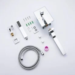 Single Handle 2-Spray 1.8 GPM Waterfall Bathtub Swivel Tub And Shower Faucet With Hand Shower In Polished Chrome -Tahanbath polished chrome bathtub shower faucet combos w1194 d93107cp kxc 76 1000