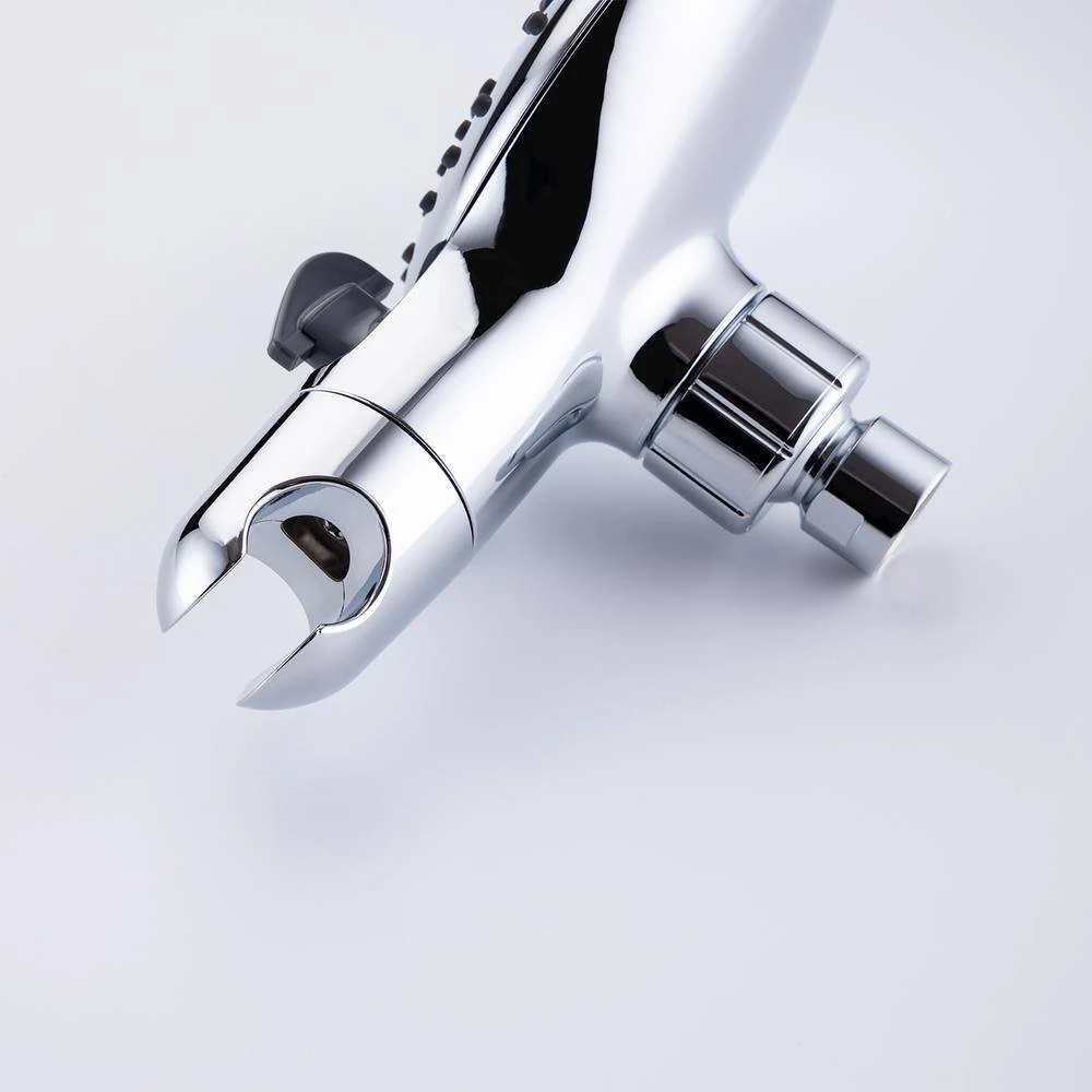 Modern 5-Spray Patterns With 2.5 GPM 4.68 In. Wall Mount Dual Shower Heads With 71 In. Shower Hose In Polished Chrome 9 Modern 5-Spray Patterns With 2.5 GPM 4.68 In. Wall Mount Dual Shower Heads With 71 In. Shower Hose In Polished Chrome - Image 9