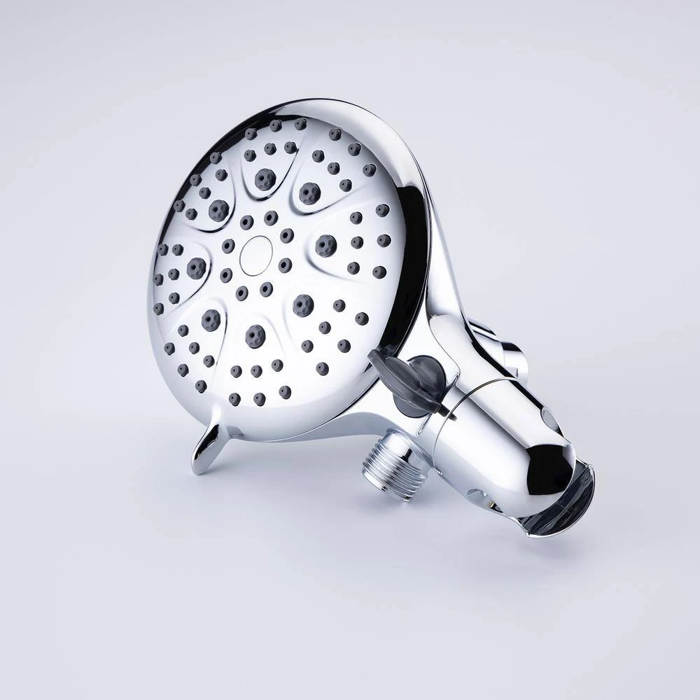 Modern 5-Spray Patterns With 2.5 GPM 4.68 In. Wall Mount Dual Shower Heads With 71 In. Shower Hose In Polished Chrome 7 Modern 5-Spray Patterns With 2.5 GPM 4.68 In. Wall Mount Dual Shower Heads With 71 In. Shower Hose In Polished Chrome - Image 7