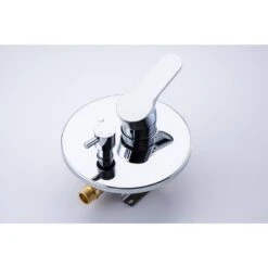 3-Spray Patterns With 2.5 GPM 10 In. Wall Mount Shower Set Dual Shower Heads With Handheld Spray In Polished Chrome -Tahanbath polished chrome dual shower heads w1194 d96202cp zq 1f 1000