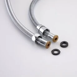 3-Spray Patterns With 2.5 GPM 12 In. Ceiling Mount Dual Shower Heads In Polished Chrome -Tahanbath polished chrome dual shower heads w1194 d97205cp kxc 4f 1000