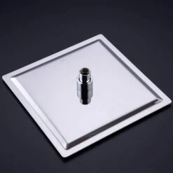 1-Spray Patterns With 2.5 GPM 10 In. Wall Mount Rain Fixed Shower Head In Polished Chrome (Valve Included) 16 1-Spray Patterns With 2.5 GPM 10 In. Wall Mount Rain Fixed Shower Head In Polished Chrome (Valve Included) -Tahanbath polished chrome fixed shower heads pzz 93101 cp zq 1f 1000