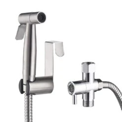 Bidet Sprayer For Toilet, Handheld Cloth Diaper Sprayer In Silver