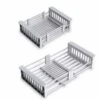 Silver Stainless Steel Retractable Dish Rack To Solve Fruit And Vegetable Solution