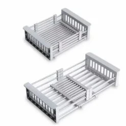 Silver Stainless Steel Retractable Dish Rack To Solve Fruit And Vegetable Solution