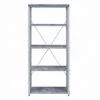 24 In. W X 11 In. D X 54 In. H Silver Wood Freestanding Linen Cabinet With 5 Shelves For Home Office In Silver