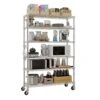 6-Tier Adjustable Wire Shelving Unit (48x18x72 In., Silver)