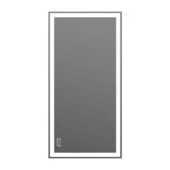 48 In. W X 24 In. H Framed Large Rectangular Aluminium Dimmable Wall Bathroom Vanity Mirror In Silver With LED Light