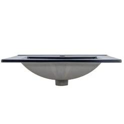 18 In. W X 19 In. H X 4.72 In.D Bath Vanity In White With MDF Vanity Top In Black With Black Basin -Tahanbath tahanbath bathroom vanities with tops q xuyan k2152wh b c3 1000