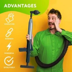 Air Plunger For Toilet/Shower-High Pressure, Dark Green, 4 Replaceable Heads, ABS And Stainless Steel -Tahanbath tahanbath plungers z d0102hgjkpy 44 1000