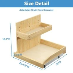 22.5"x21" 2-Tier Soft-Close Left Pull-Out Organizer With U-Bracket: Kitchen & Bathroom Under-Sink Storage -Tahanbath tahanbath pull out cabinet drawers z t3210p277245 c3 1000