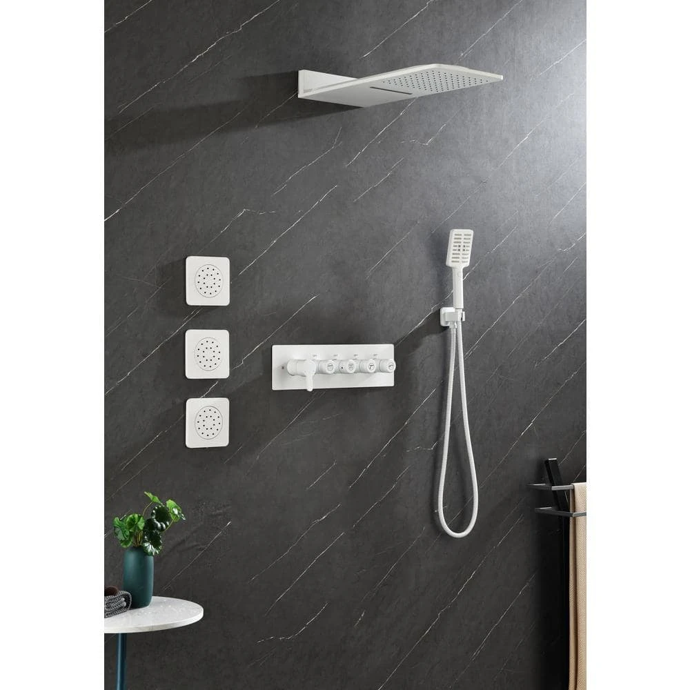 Concealed Installation Body Jet Shower Spa Square Massage Jets Spray Body Shower Bodyspray (3-Pieces) 8 Concealed Installation Body Jet Shower Spa Square Massage Jets Spray Body Shower Bodyspray (3-Pieces) - Image 8