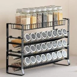 Spice Rack Organizer For Cabinet Kitchen Countertop Seasoning Organizer 18 X 11 In. -Tahanbath tahanbath spice racks z d010277ux7j 31 1000