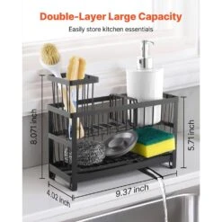 Kitchen Sink Caddy Organizer Sponge Holder For Kitchen Essentials Storage -Tahanbath tahanbath sponge holders sink caddies z d010275e19j 44 1000