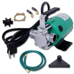 115V 330 GPH Water Transfer Pump Per Hour-Portable Electric Utility Pump With 6 Ft. Water Hose Kit, Green