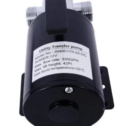 DC 12-Volt 1/10HP 330GPH Battery Powered Portable Electric Utility Sump Transfer Water Pump With Water Hose Kit Black -Tahanbath tahanbath transfer pumps z w465127584 76 1000