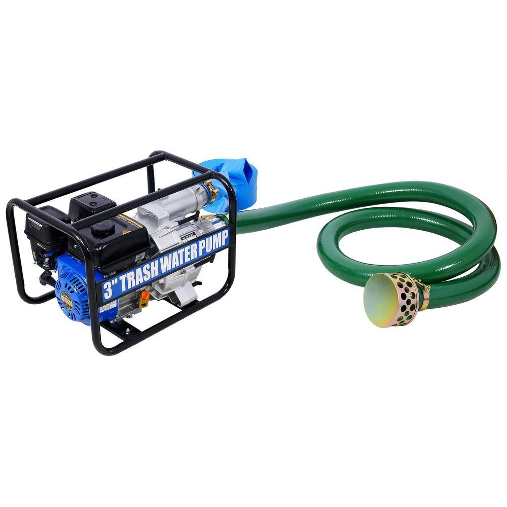 Trash Pump 3 In. 209cc 7HP 4 Stroke OHV ENGINE, Gas Powered Full Trash Water Pump 50 Ft. Discharge Hose 9 Trash Pump 3 In. 209cc 7HP 4 Stroke OHV ENGINE, Gas Powered Full Trash Water Pump 50 Ft. Discharge Hose - Image 9