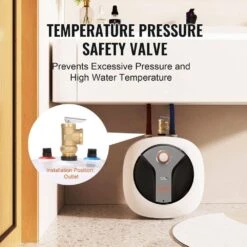 3 Gal. Compact Element Electric Water Heater Warranty Safety Valve, Easy Install (Multi-Mount) -Tahanbath tahanbath under sink tank water heaters z d0102hajulp 1f 1000
