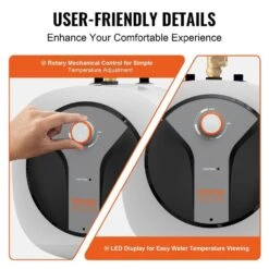 3 Gal. Compact Element Electric Water Heater Warranty Safety Valve, Easy Install (Multi-Mount) -Tahanbath tahanbath under sink tank water heaters z d0102hajulp 44 1000