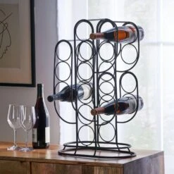 13-Bottle The Unique Cactus Shape Wine Rack -Tahanbath tahanbath wine racks w2297p189815 4f 1000