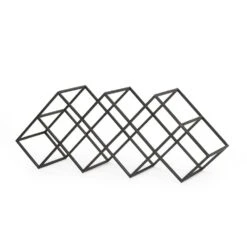 7-Bottle Black Wine Rack