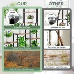 12.10 In. W X 29.30 In. D X 64.80 In. H Freestanding Linen Cabinet With Grow Light And Plant Shelves In Multi-Colored -Tahanbath walnut black tahanbath linen cabinets ct xl p314625 1f 1000