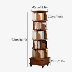 18.10 In. W X 18.10 In. D X 68.10 In. H Brown MDF Freestanding Linen Cabinet With Wheels And Drawers In Walnut -Tahanbath walnut brown tahanbath linen cabinets ct xl p212237 c3 1000