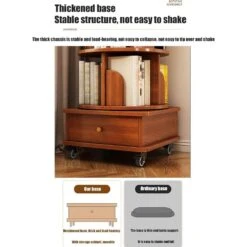 18.10 In. W X 18.10 In. D X 68.10 In. H Brown MDF Freestanding Linen Cabinet With Wheels And Drawers In Walnut -Tahanbath walnut brown tahanbath linen cabinets ct xl p212237 fa 1000