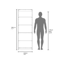 11.80 In. W X 24.70 In. D X 71 In. H Brown Wood Freestanding Linen Cabinet W/5-Shelves In Walnut -Tahanbath walnut tahanbath linen cabinets ct xl p323167 4f 1000